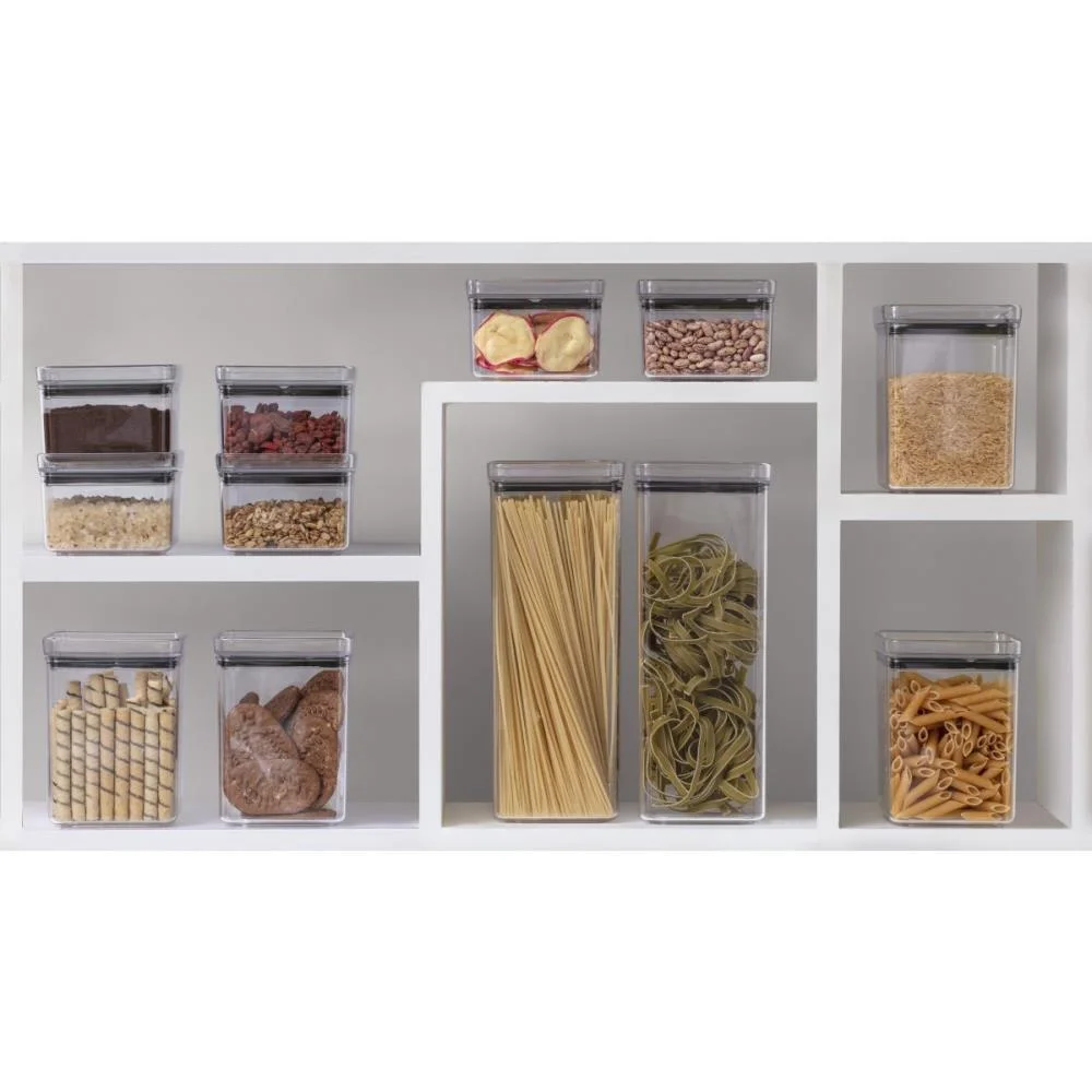 Pote Acrilico Hermetic 480Ml Lumini Quadrado Paramount - imagem 4