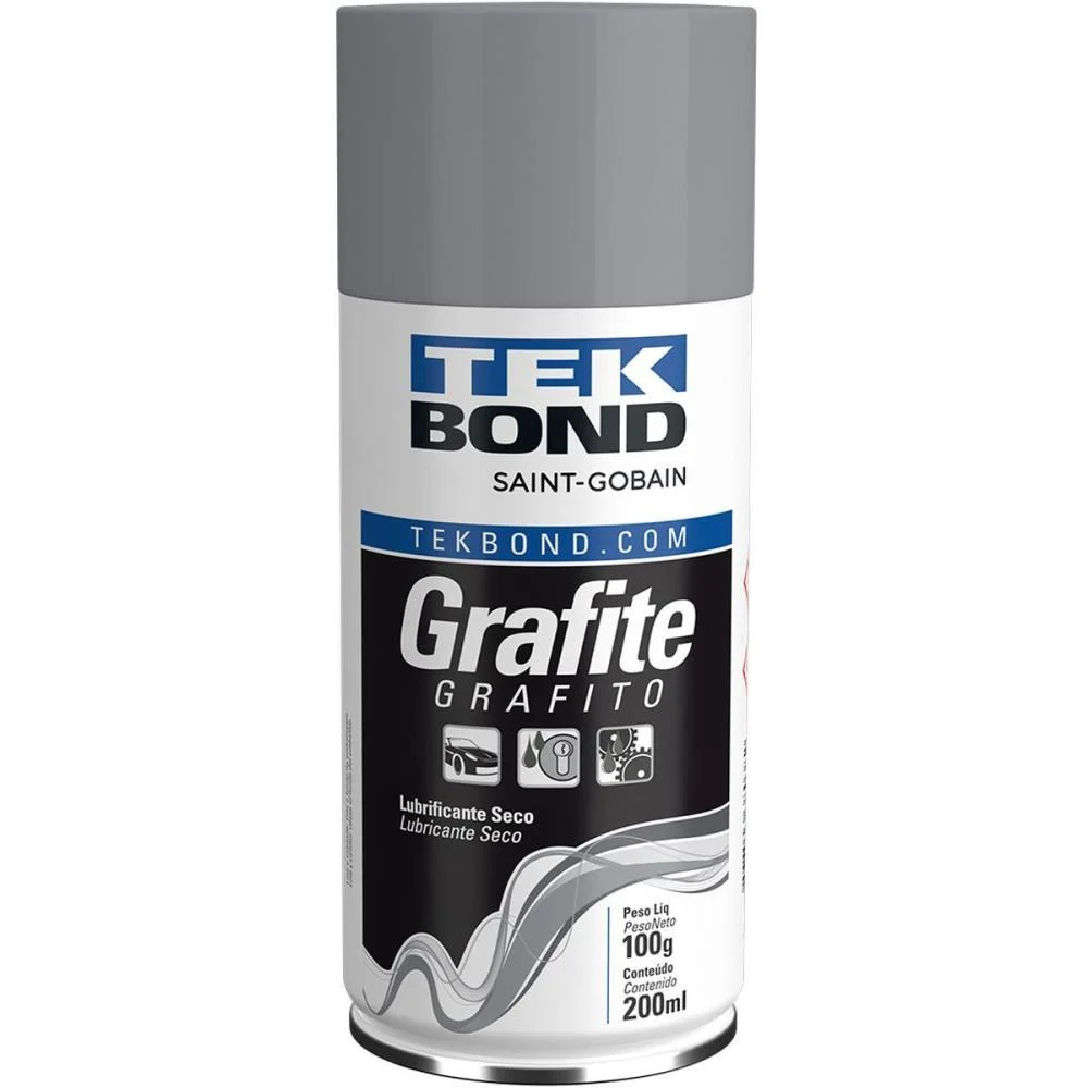 Aerossol Multiuso Spray Grafite Seco 200Ml Tekbond - imagem 3