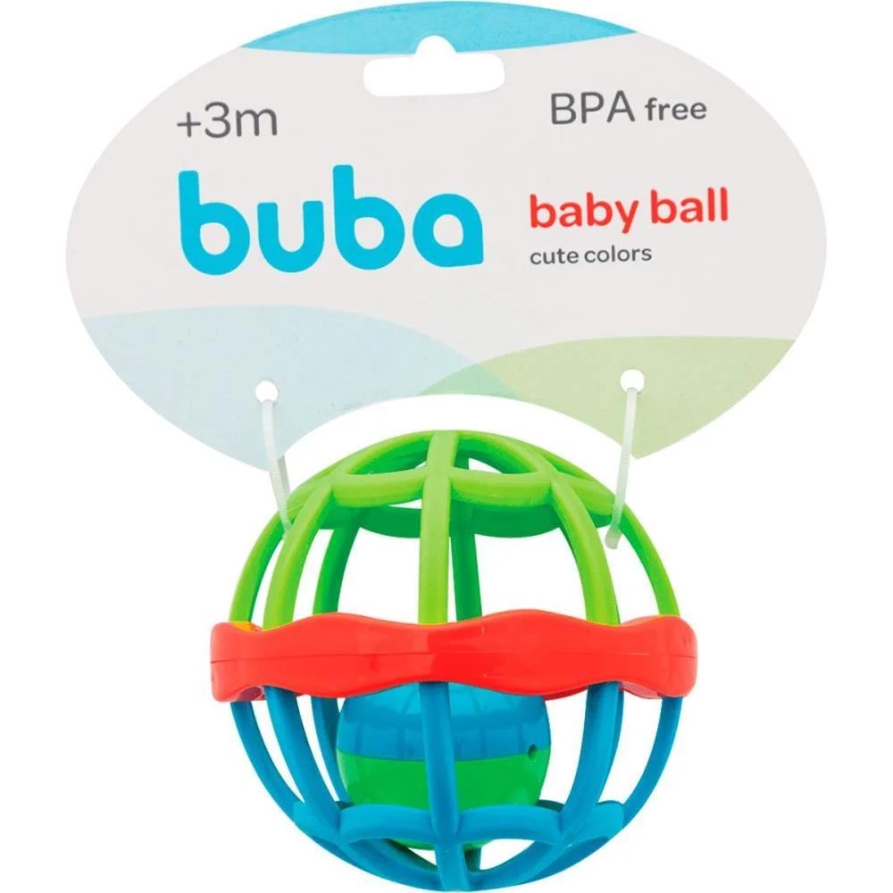 Mordedor E Chocalho Baby Ball Cute Colors Buba - imagem 5