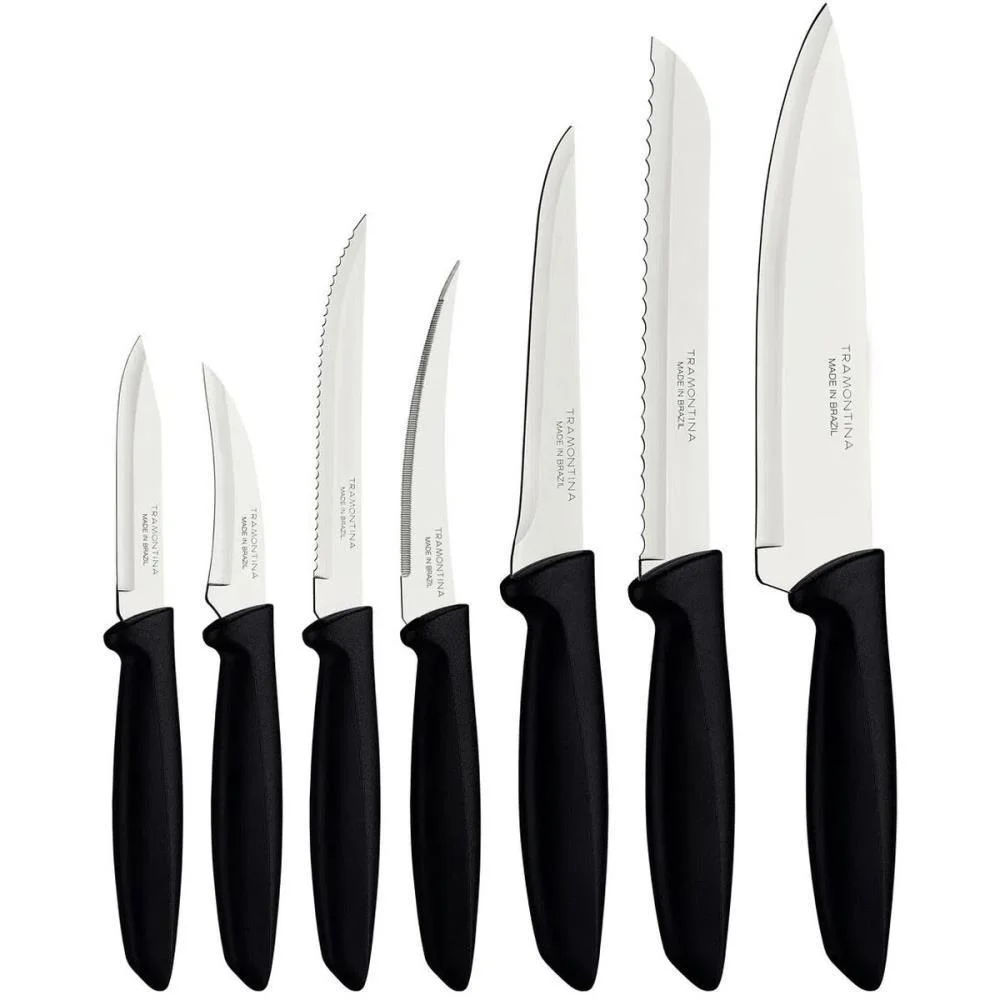 Faca Jogo Plenus 7Pcs Inox Cabo Pto Tramontina - imagem 4