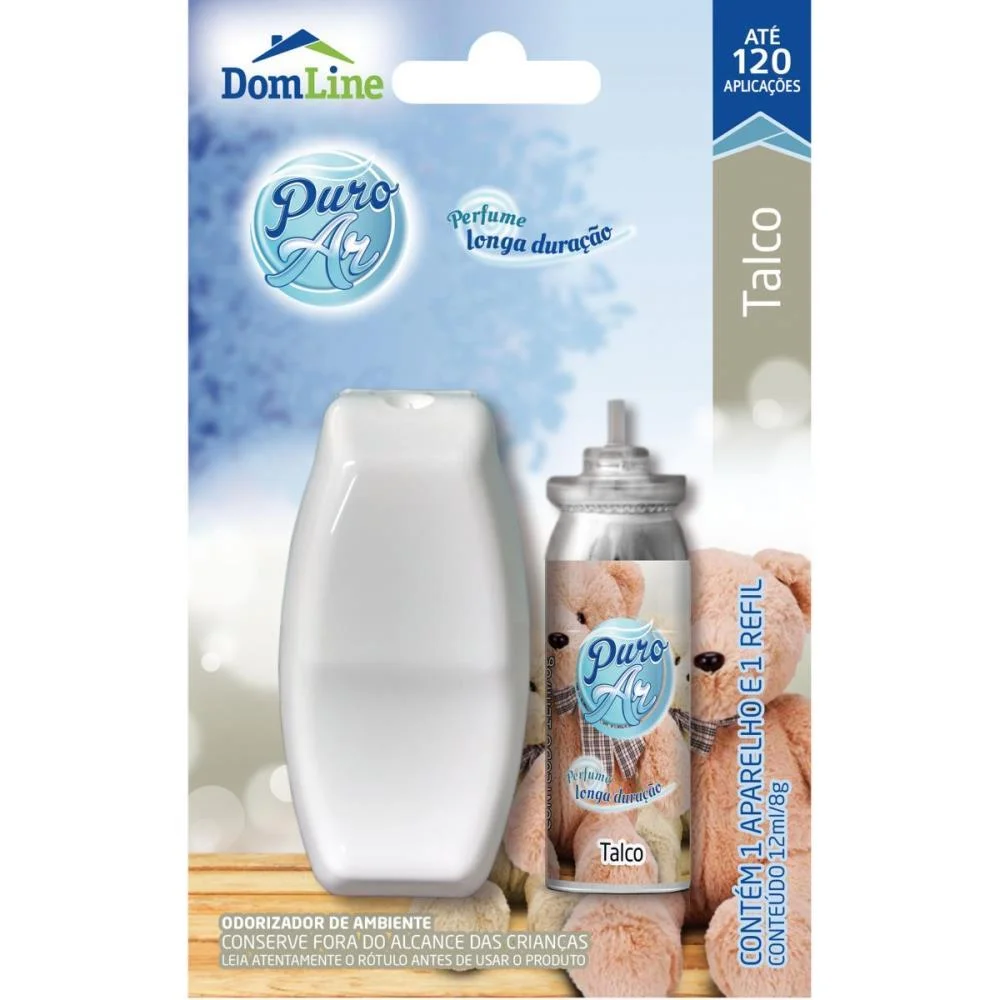 Odorizador De Ambiente Puro Ar12Ml Refil+Apar.talco Baston (Blister) - imagem 2