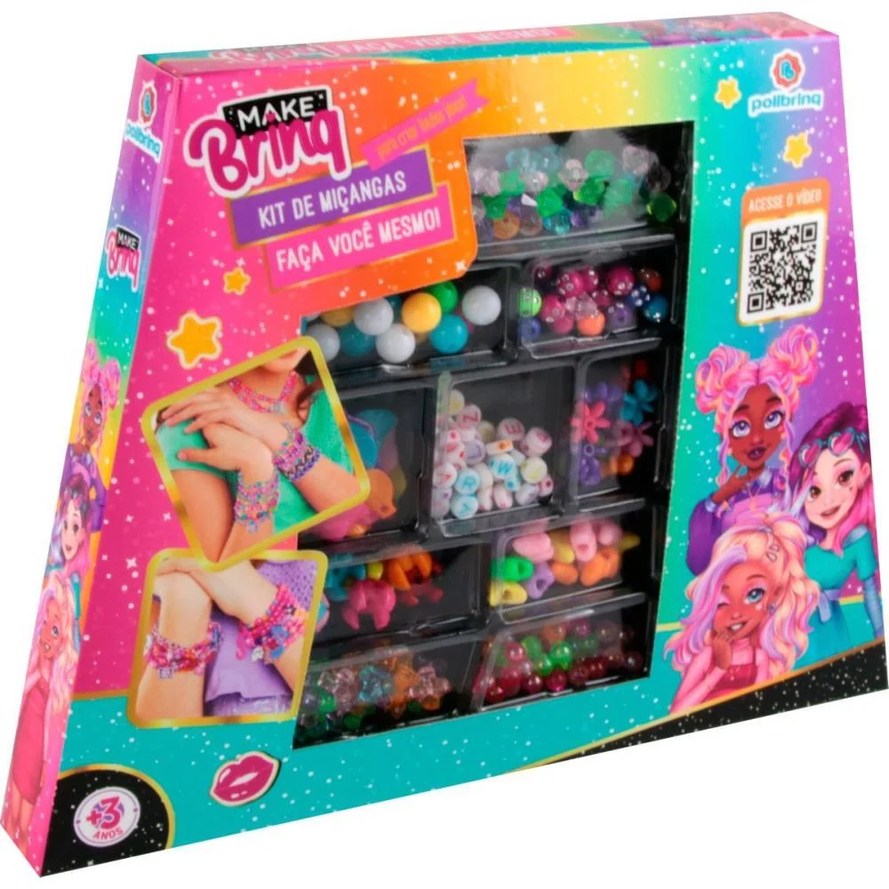 Bijuteria E Micanga Make Brinq Miganças 2 Sort. Polibrinq (Kit) - imagem 3