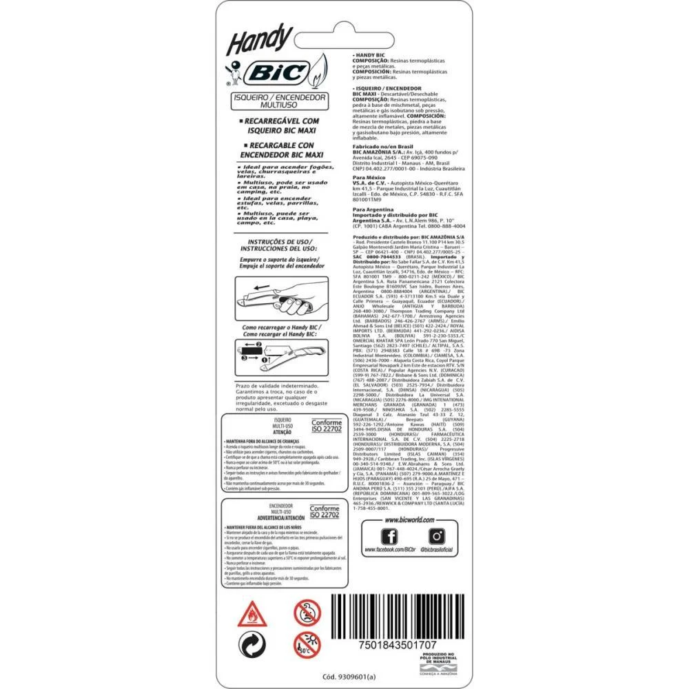 Acendedor Multiuso Maxi Handy Bic (Bl.c/01) - imagem 4