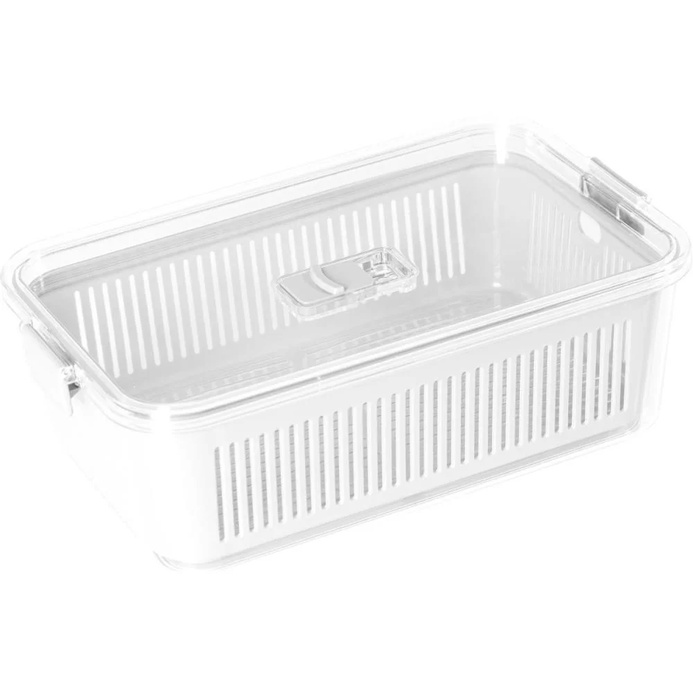 Pote Acrilico Hermetico Slim 2570Ml Branco Paramount - imagem 3