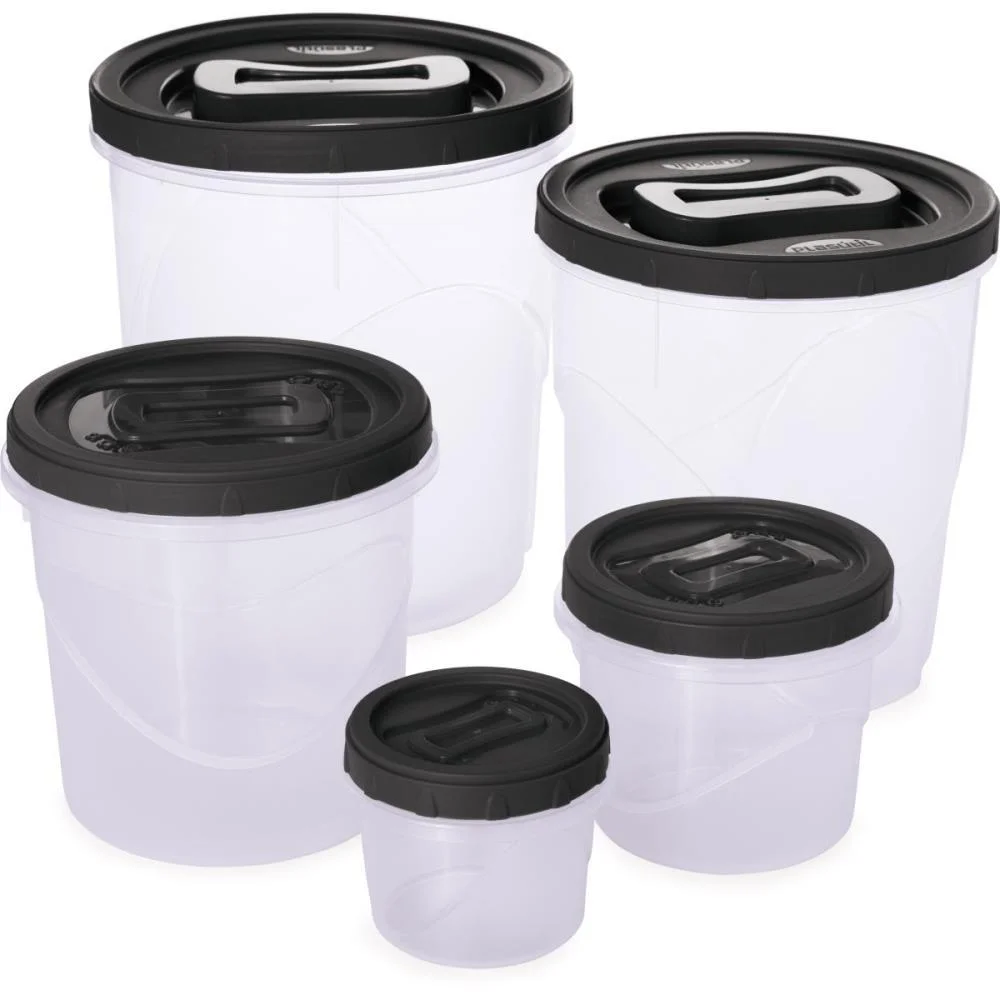 Pote Plastico Clic Conj. 5 Potes Rosca Plasutil (Kit) - imagem 3