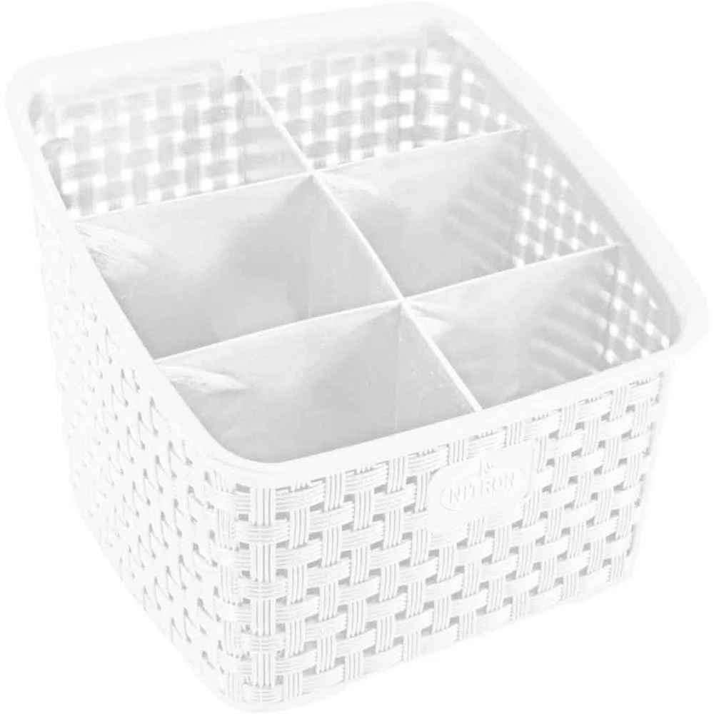 Organizador Rattan C/6 Divisoria Branco Nitron - imagem 2
