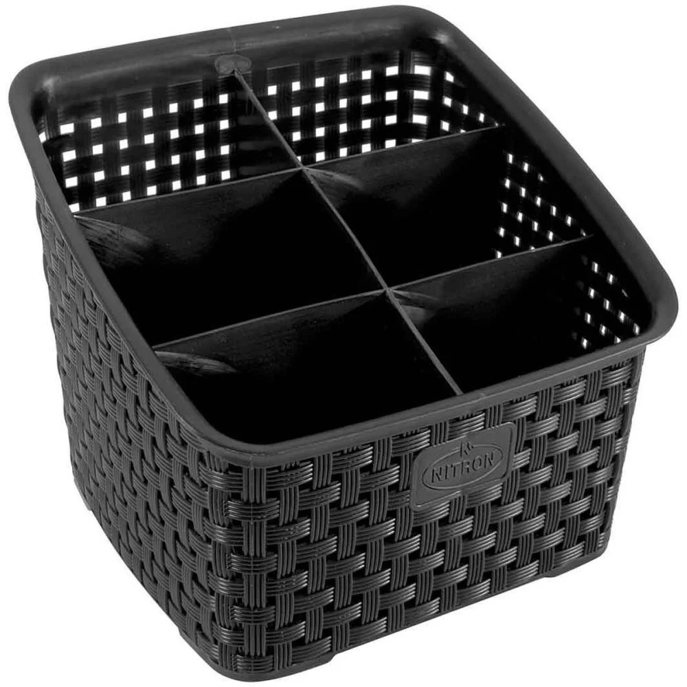 Organizador Rattan C/6 Divisoria Preto Nitron - imagem 2