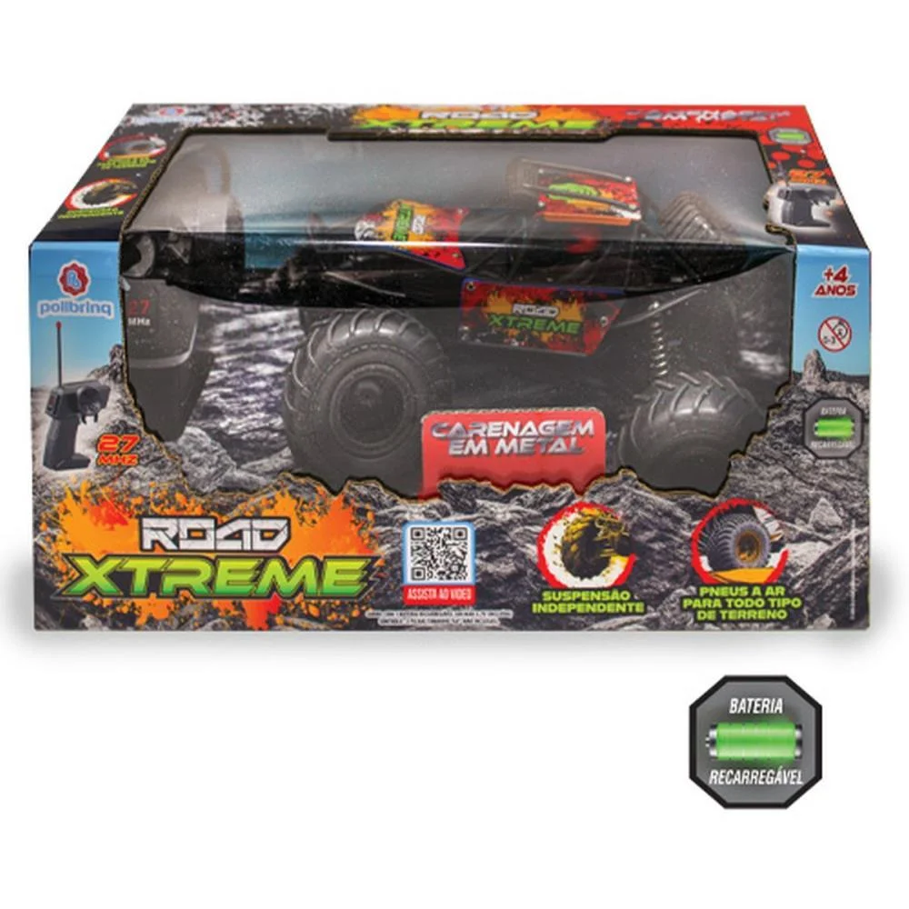 Carrinho Controle Remoto Road Extreme C/Bat.recar. Pt Polibrinq - imagem 6