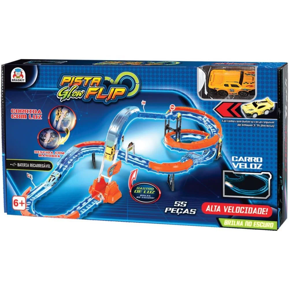 Pista Glow Flip C/Luz Bat.recar Usb Braskit - imagem 4