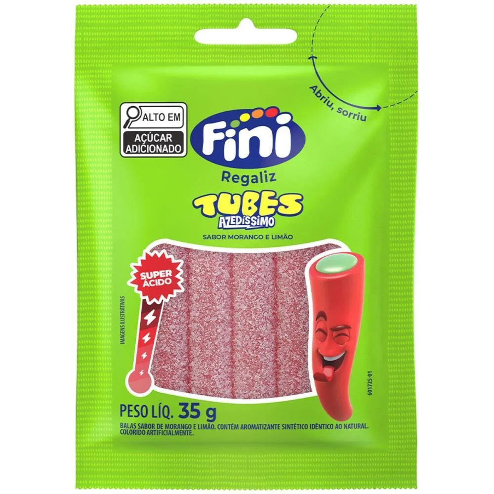 Doce Tubes Super Acido 35G Fini C/ 10 Unidades - imagem 4