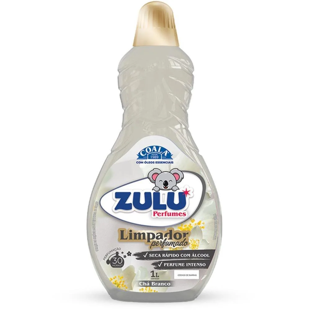Limpador Perfumado Zulu/Coala Cha Branco 1L Coala (Cx.c/12) - imagem 2