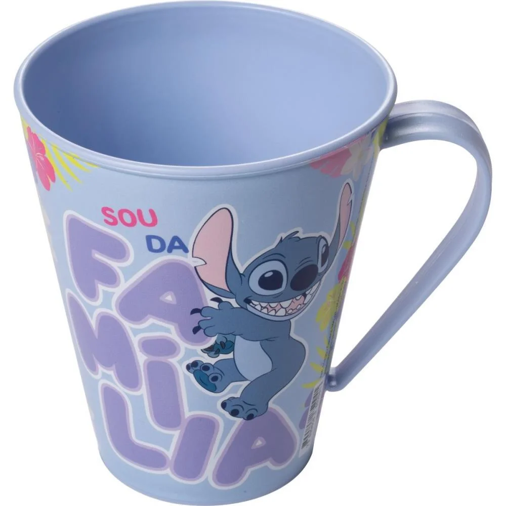 Copo Decorado Stitch Caneca 360Ml (S) Plasutil - imagem 4
