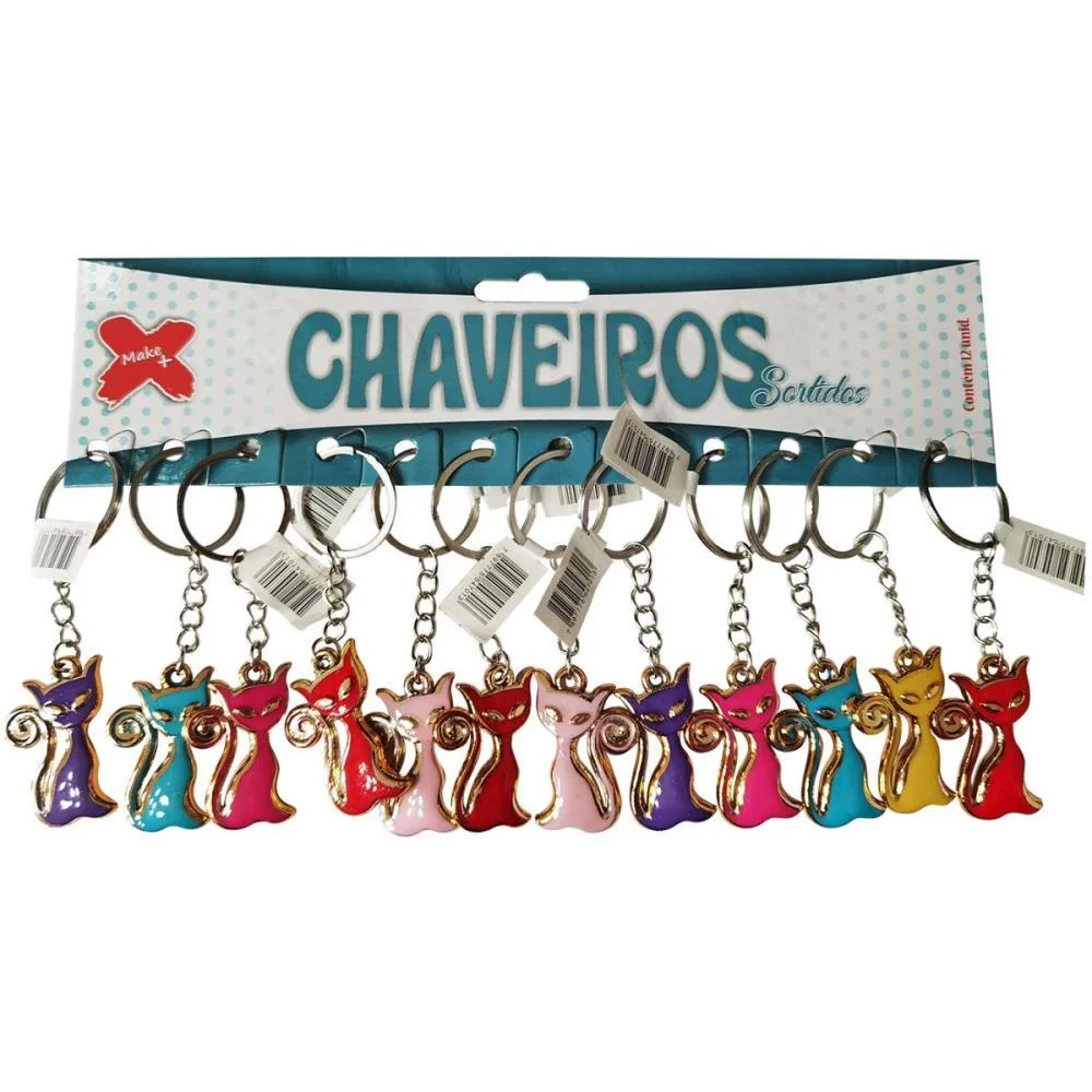 Chaveiro Gatinho 4Cm Make+ (Bl.c/12) - imagem 3