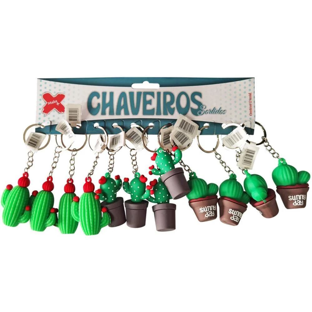 Chaveiro Cactos 5Cm Make+ (Bl.c/12) - imagem 3