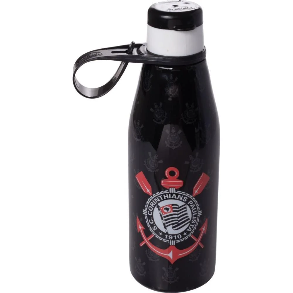 Garrafa Plastica Corinthians Abre Facil 530Ml Plasutil - imagem 3