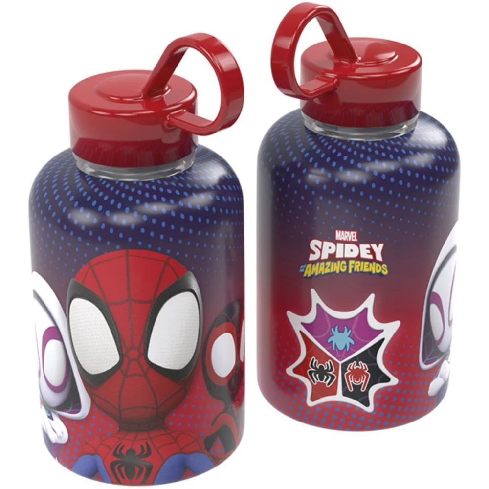 Garrafa Plastica Spidey Cilindrica 280Ml Vermel Plasutil - imagem 2
