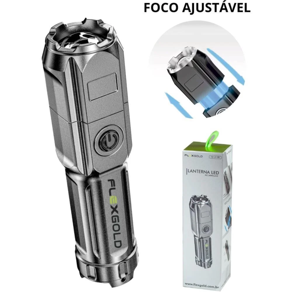 Lanterna Led 3Mod.iluminacao Recarregav Flex - imagem 4