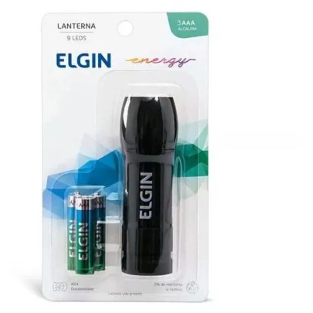 Lanterna 9 Leds Portatil C/3 Pilhas Aaa Elgin - imagem 4