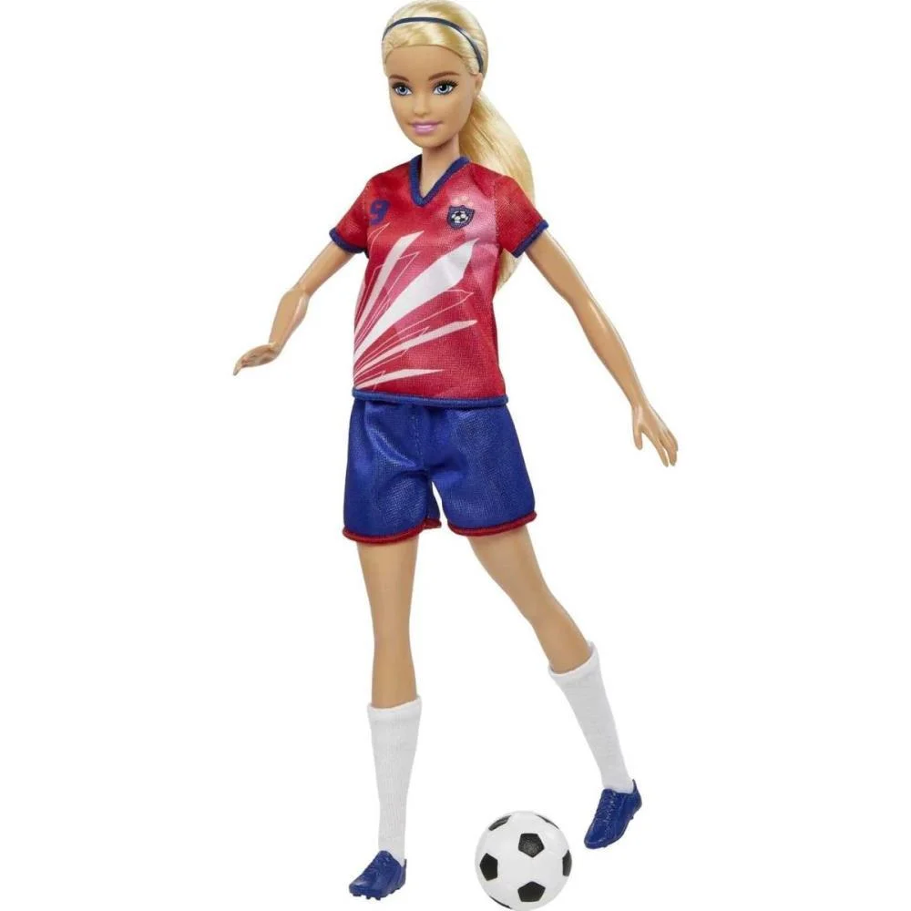 Barbie Profissoes Jogadora Futebol Uniforme Nº 9 Mattel - imagem 4