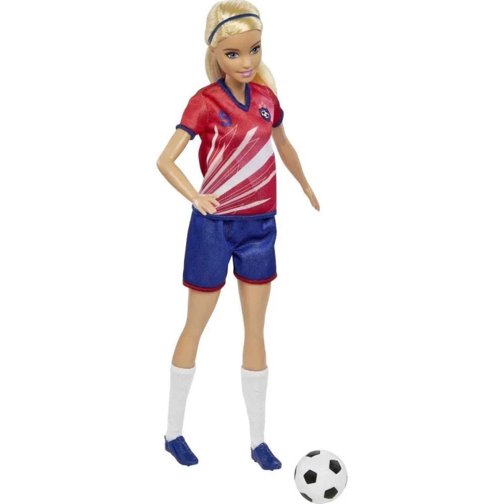 Barbie Profissoes Jogadora Futebol Uniforme Nº 9 Mattel - imagem 5