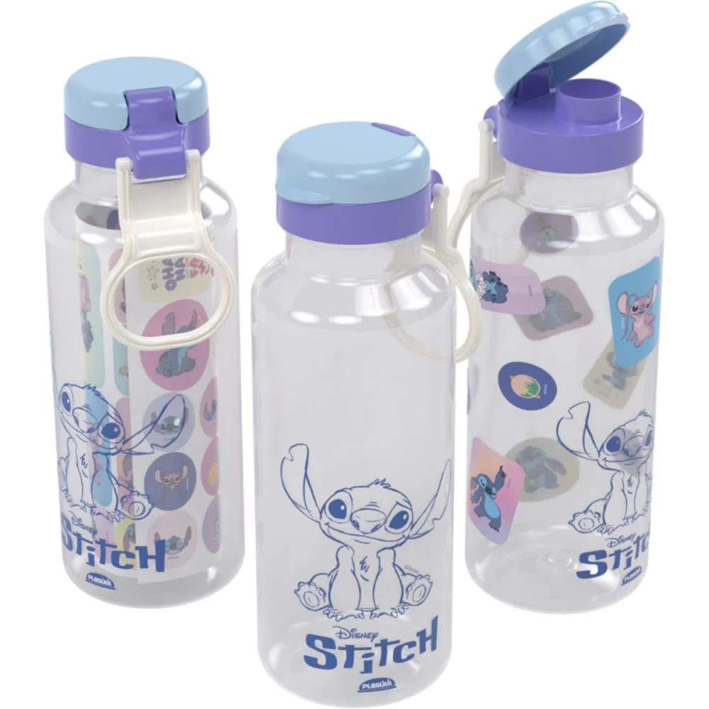 Garrafa Plastica Stitch Abre Facil 600Ml Plasutil - imagem 2