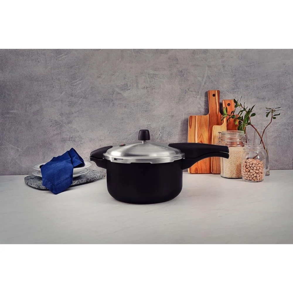 Panela Pressão Antiaderente 6L Preto Tramontina - imagem 4