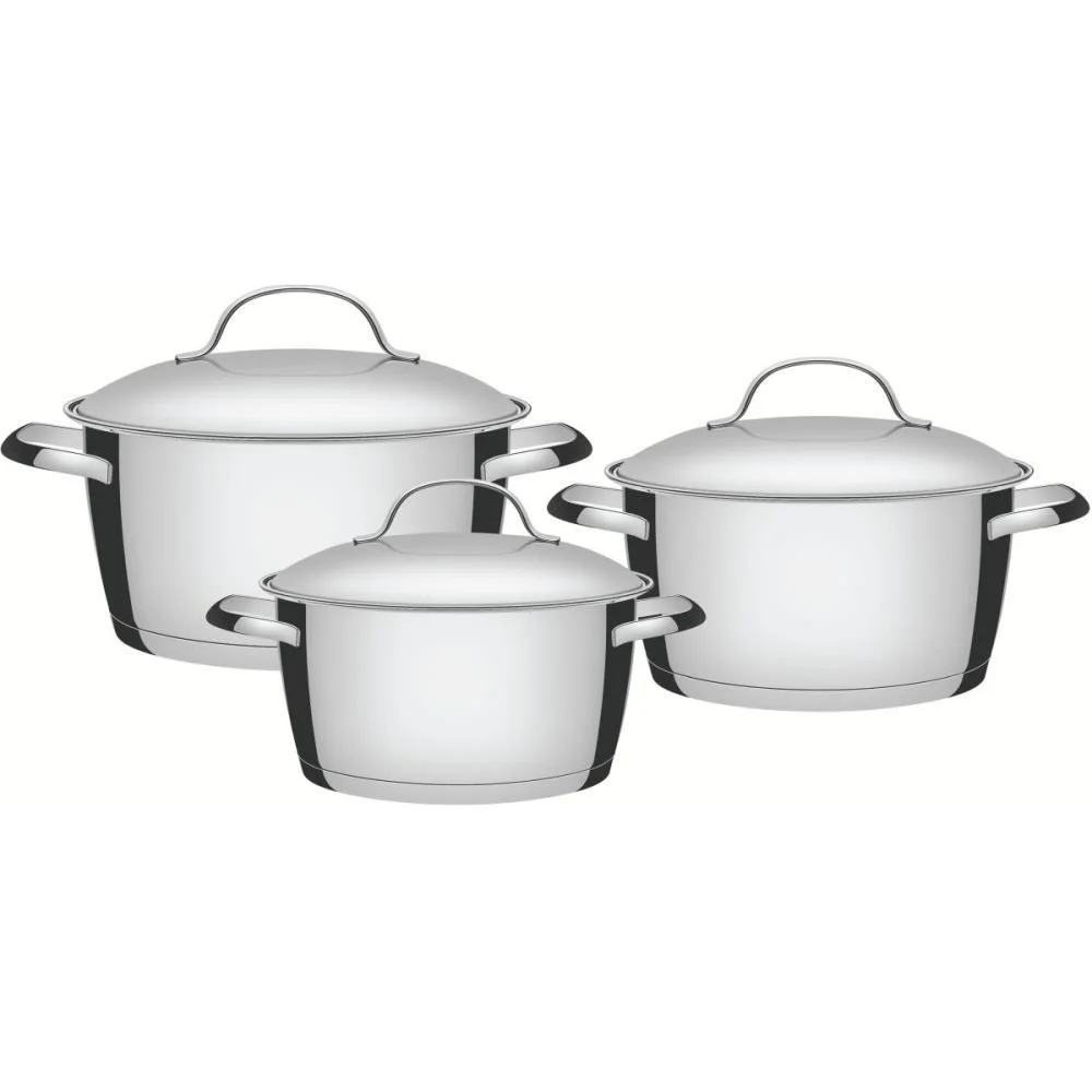 Panela Jogo Allegra 3Pçs Aço Inox Tramontina - imagem 3