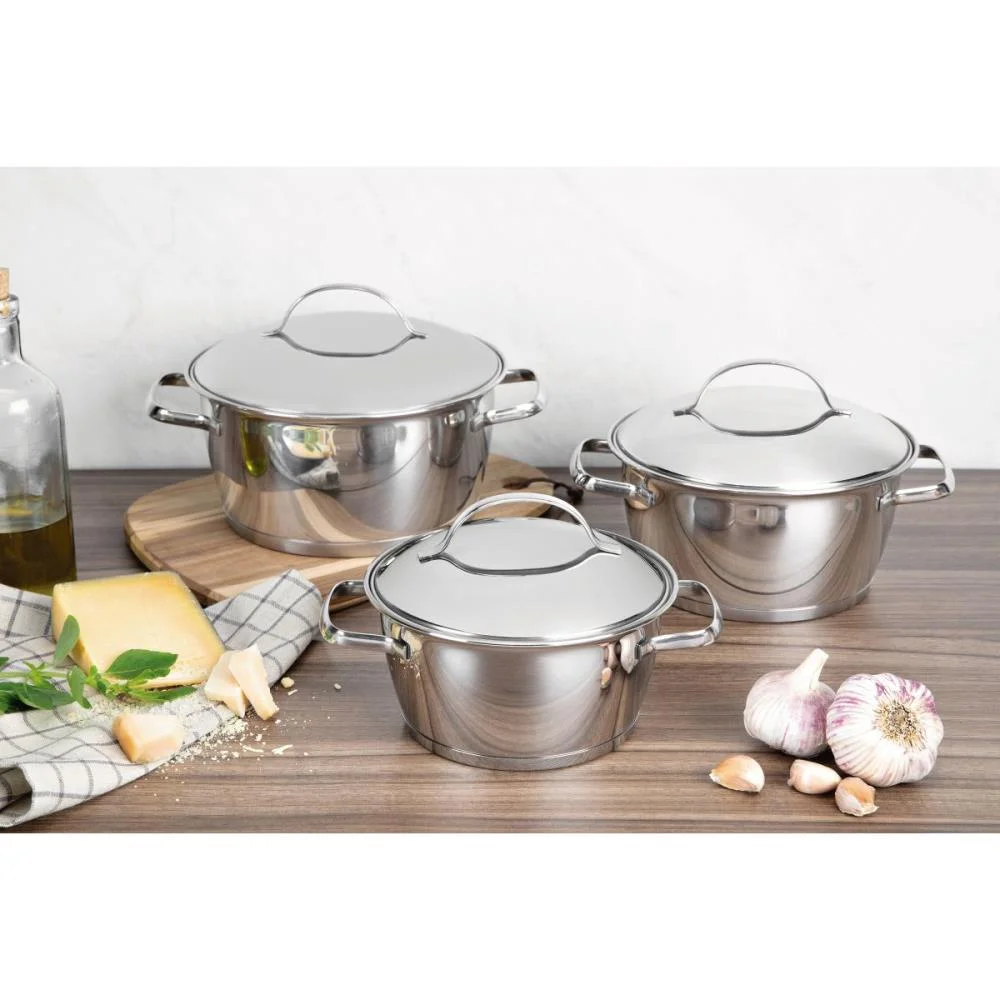Panela Jogo Allegra 3Pçs Aço Inox Tramontina - imagem 4