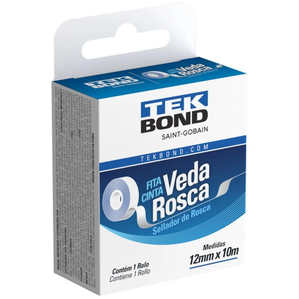 Fita Veda Rosca 12Mmx10M. Tekbond - imagem 3