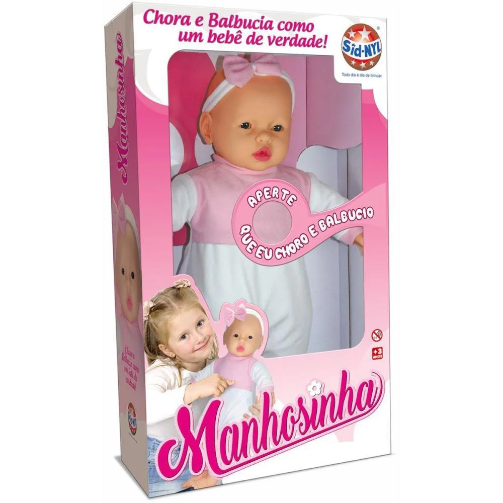 Boneca Com Mecanismo Manhosinha 48Cm Sid-Nyl - imagem 5