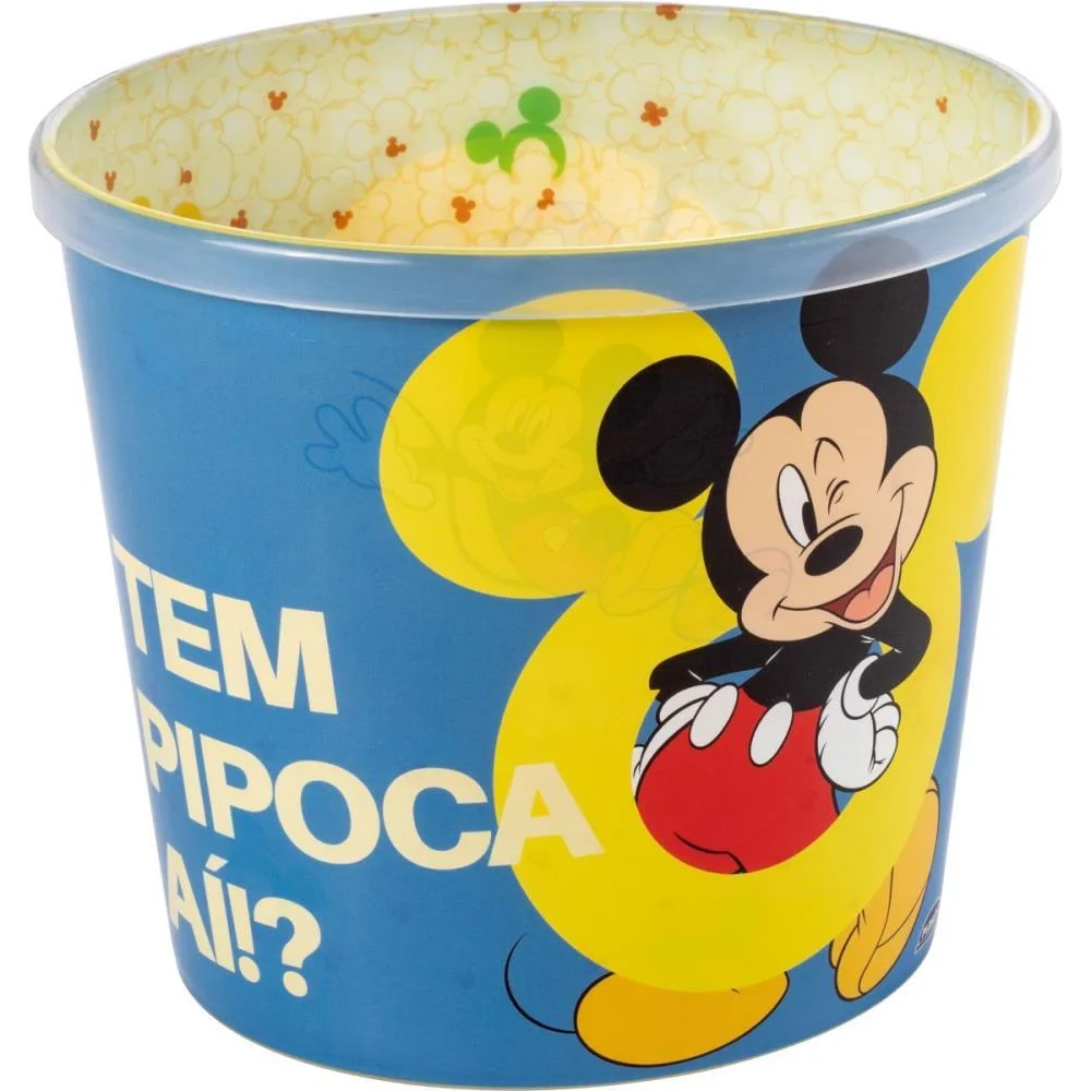 Balde Para Pipoca Mickey Super Decorado 2,1L Plasutil - imagem 3