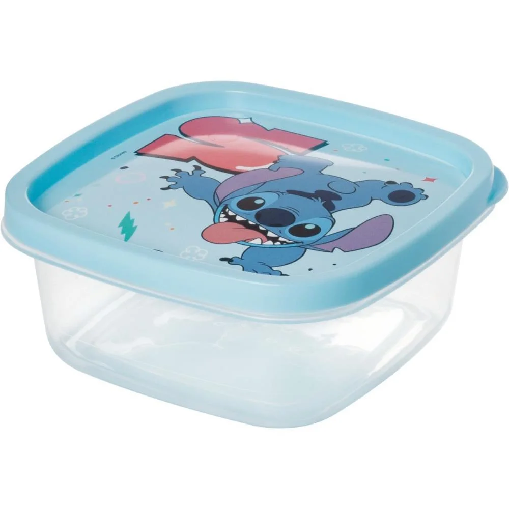 Pote Plastico Stitch Quadrado 580Ml Plasutil - imagem 3