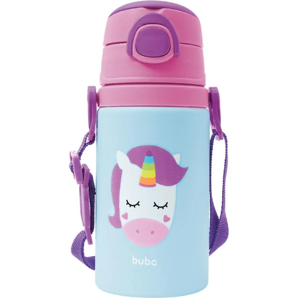 Garrafa De Aluminio Animal Fun Unicornio 450Ml. Buba - imagem 2