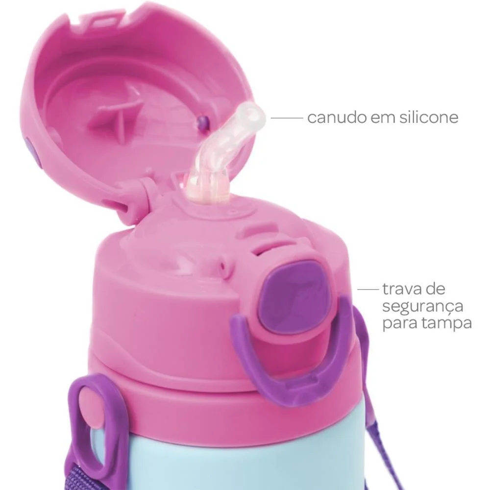 Garrafa De Aluminio Animal Fun Unicornio 450Ml. Buba - imagem 4