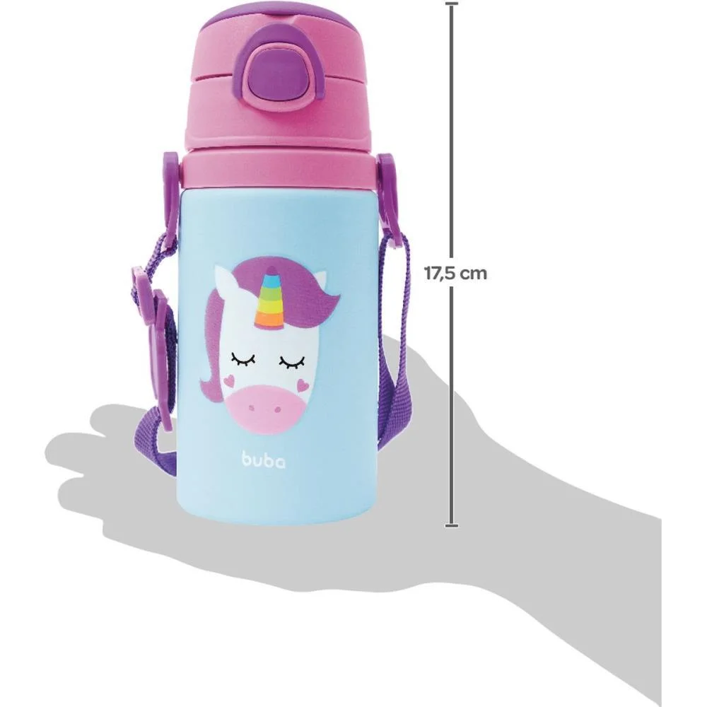Garrafa De Aluminio Animal Fun Unicornio 450Ml. Buba - imagem 5