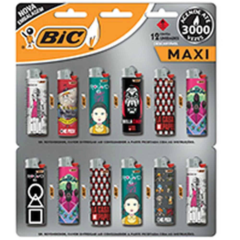 Isqueiro Descartavel Bic Maxi Netflix Cartela C/12 Bic (Cartela) - imagem 5