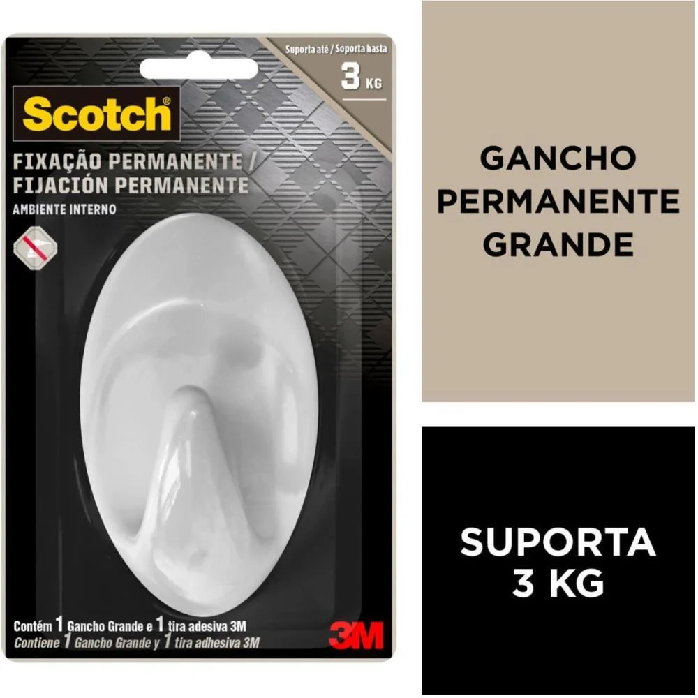Gancho Plastico Scotch Plast. Extrema Gr. C/1 3M (Blister) - imagem 7