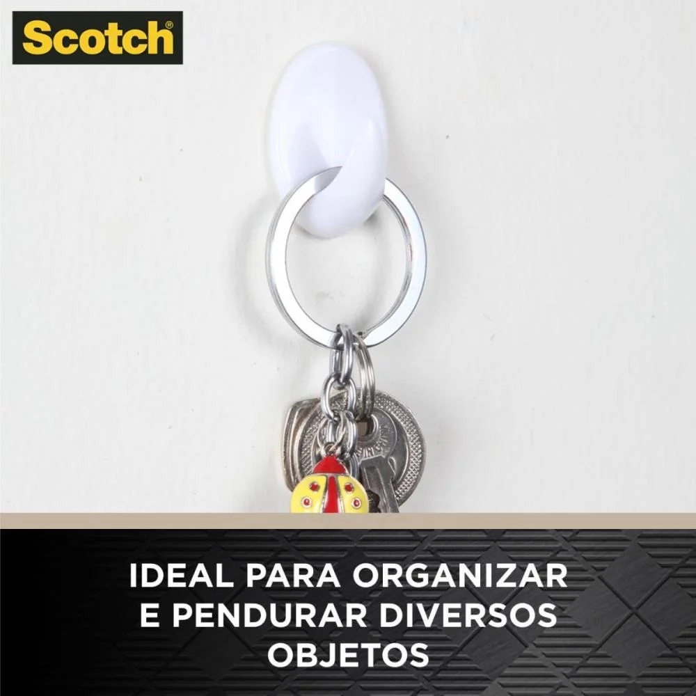 Gancho Plastico Scotch Plast. Extrema Peq. C/4 3M (Blister) - imagem 4