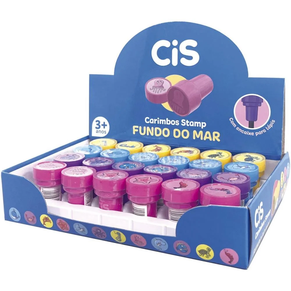Carimbo Pedagogico Cis Stamp Fundo Do Mar Sertic C/ 24 Unidades - imagem 3