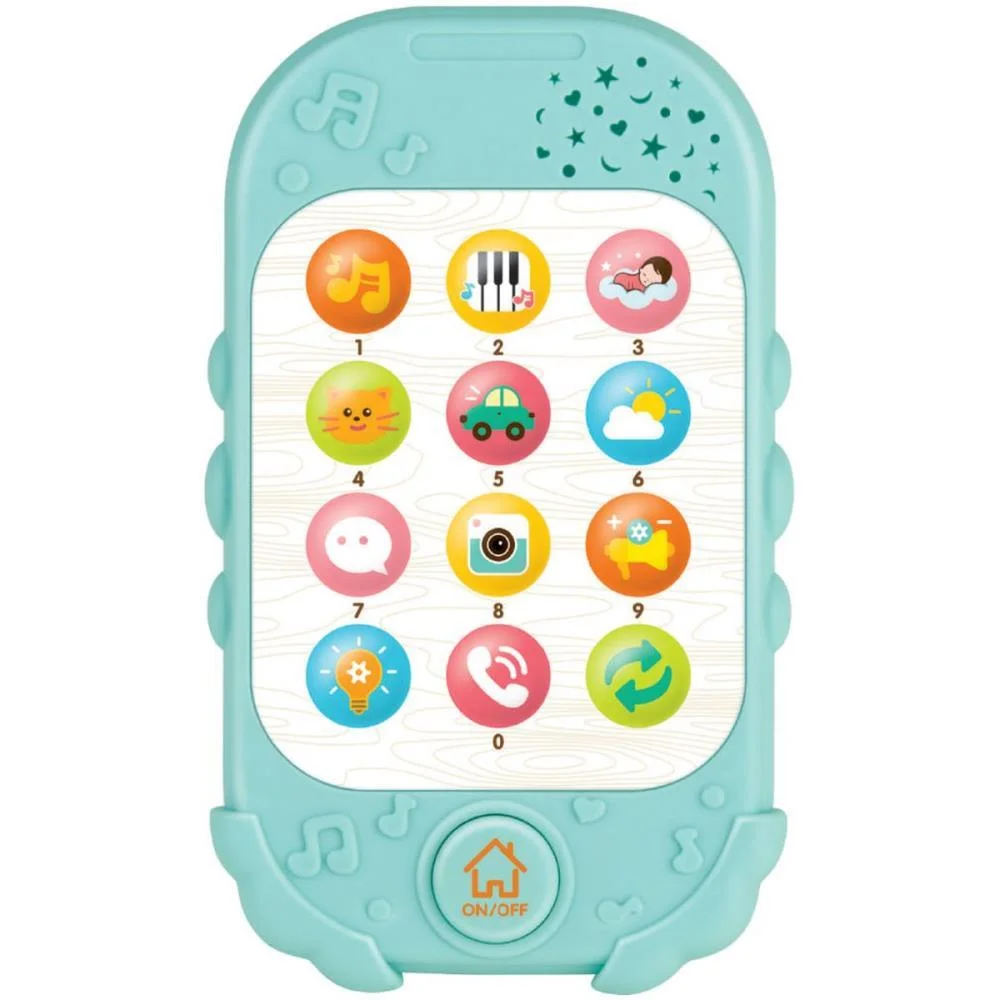 Brinquedo Para Bebe Baby Fone Celular C/Som E Luz Braskit - imagem 3