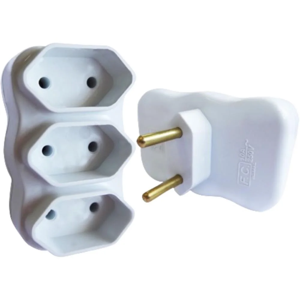 Adaptador Para Tomada Multiplicador Bipolar Br F.c. (Pct.c/10) - imagem 5