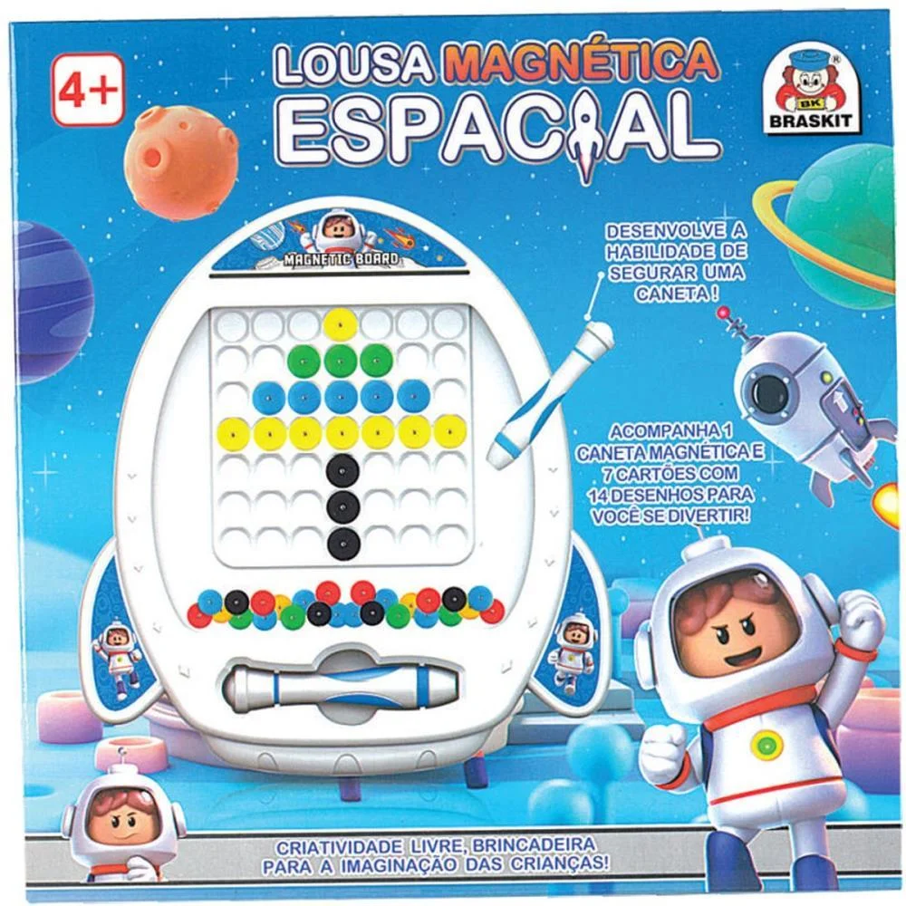 Lousa Infantil Espacial Magnetica C/Caneta Braskit - imagem 4
