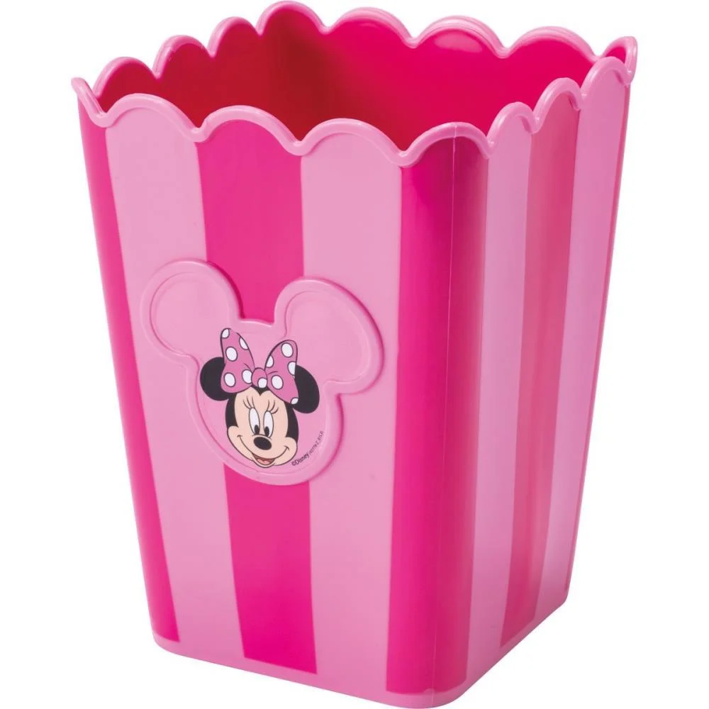 Balde Para Pipoca Minnie Quadrado Rosa 1,5L Plasutil - imagem 2
