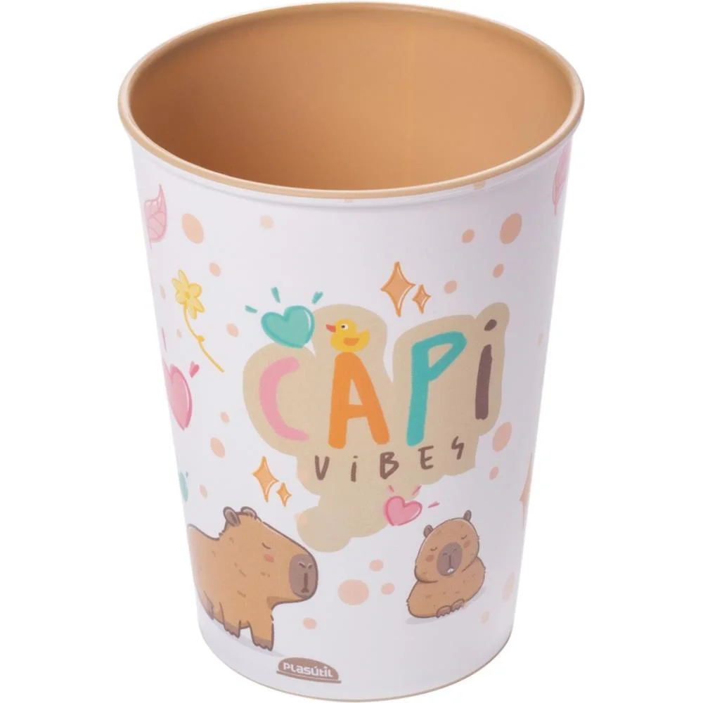 Copo Decorado Capivara Fun 320Ml Plasutil - imagem 5
