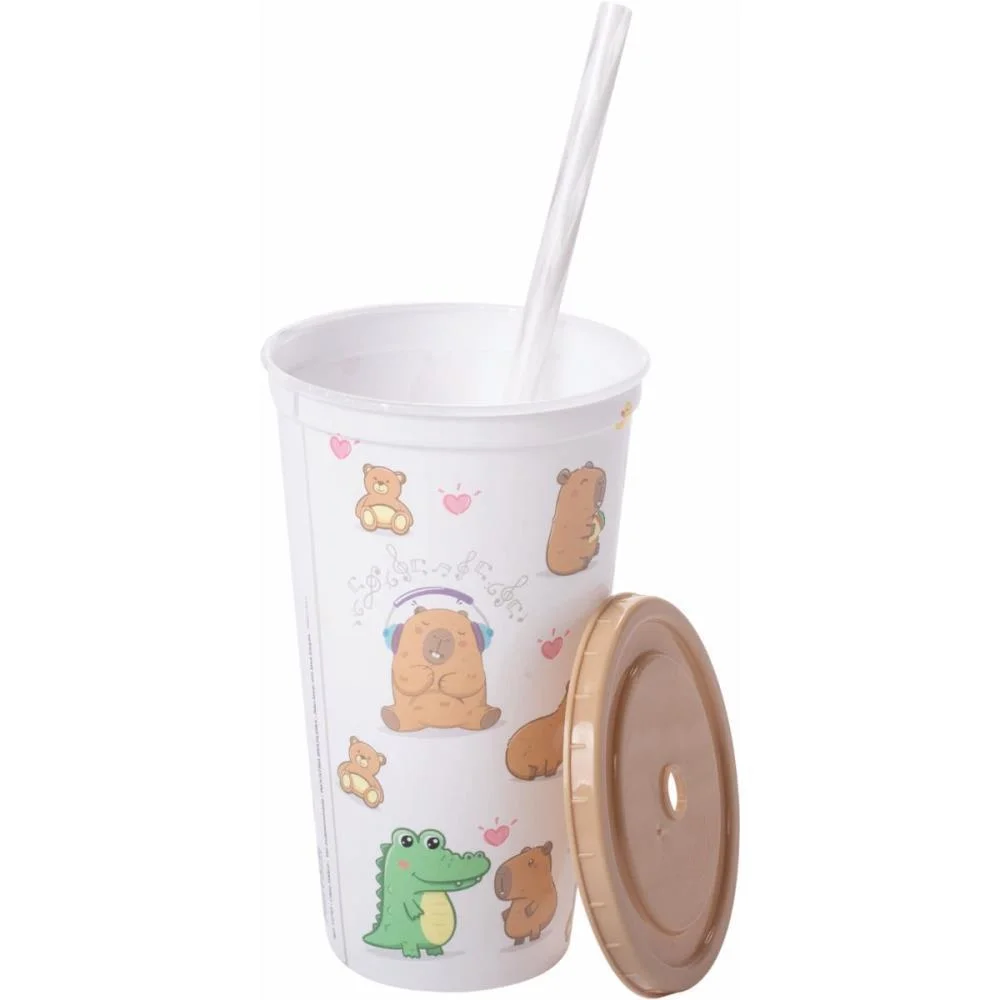 Copo Decorado Capivara Refri Fun 500Ml Plasutil - imagem 4