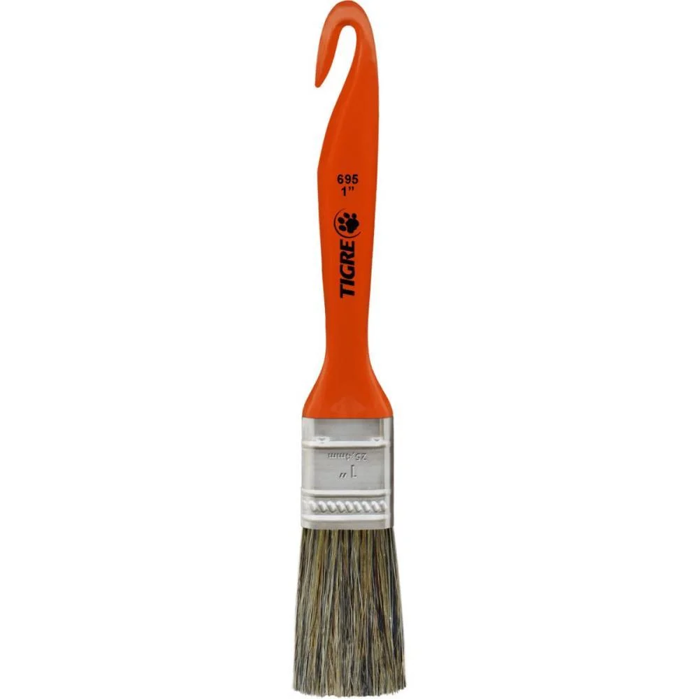 Trincha De Pintura 695 Media Cerda Gris 1 Pol. Pinceis Tigre (Pct.c/12) - imagem 2