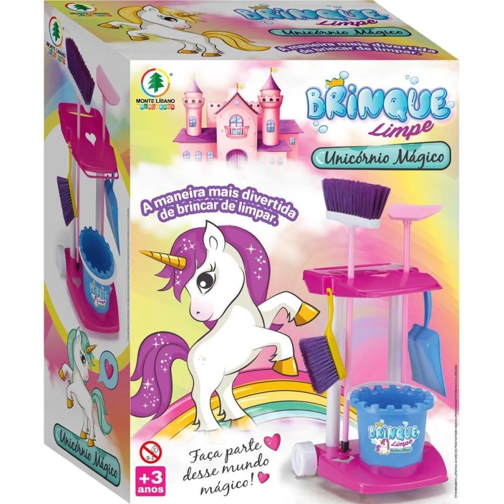 Brincando De Casinha Unicornio Magico Brinque Limpe Monte Libano - imagem 4