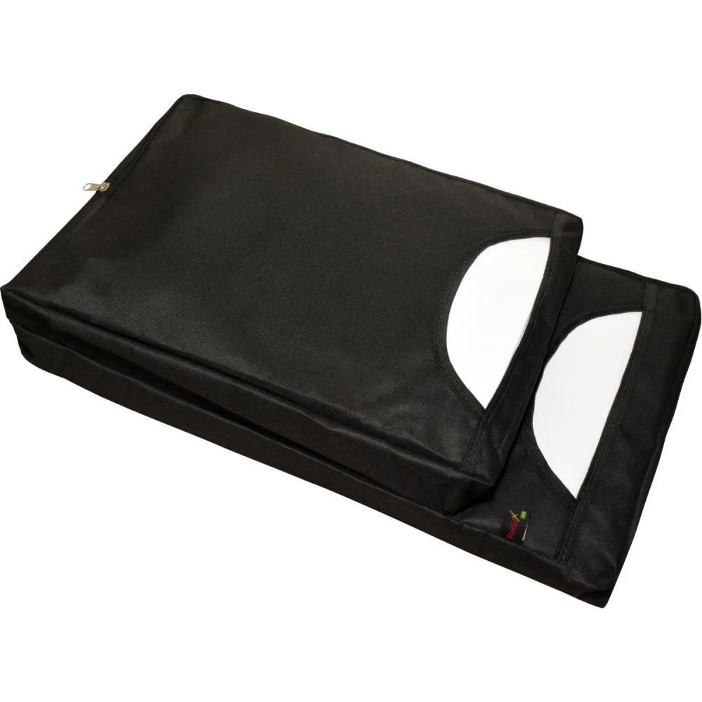 Porta Sacola P/Balcao 2 Bolsos Nylon Preta Reflex - imagem 2