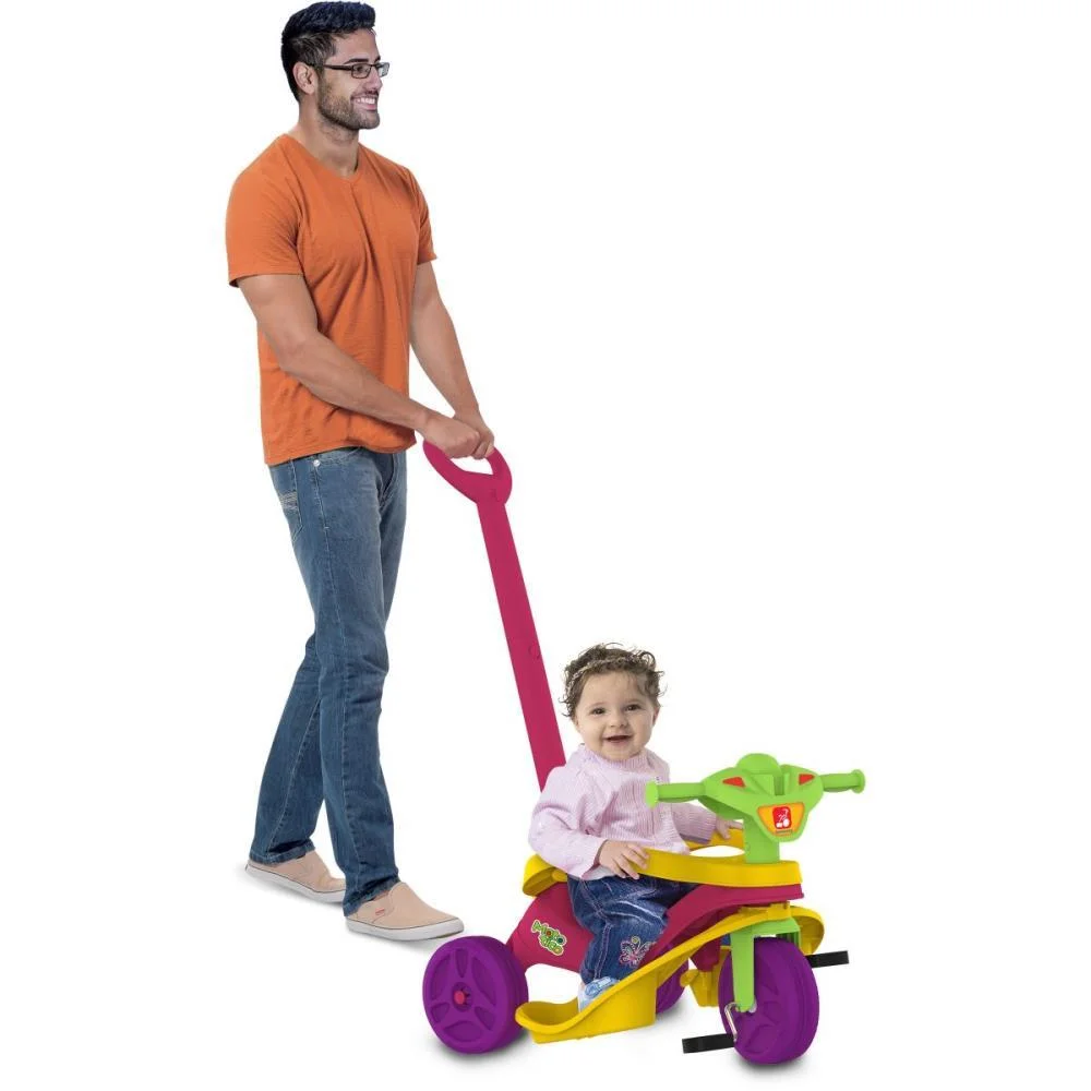Triciclo Mototico Passeio/Pedal Rosa Bandeirante - imagem 10