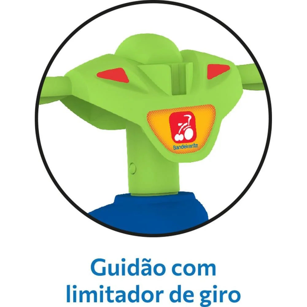 Triciclo Mototico Passeio/Pedal Azul Bandeirante - imagem 5